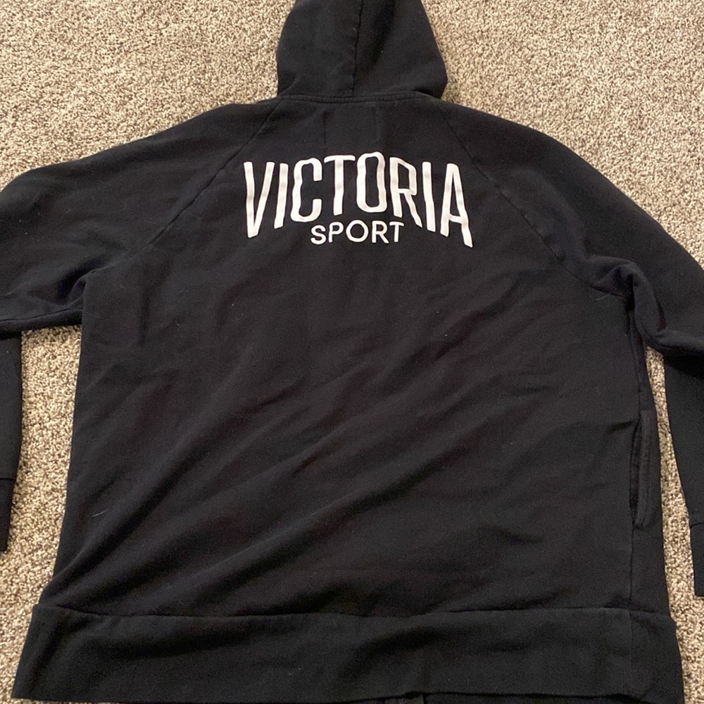 Women’s black VICTORIA SECRET zip up hoodie